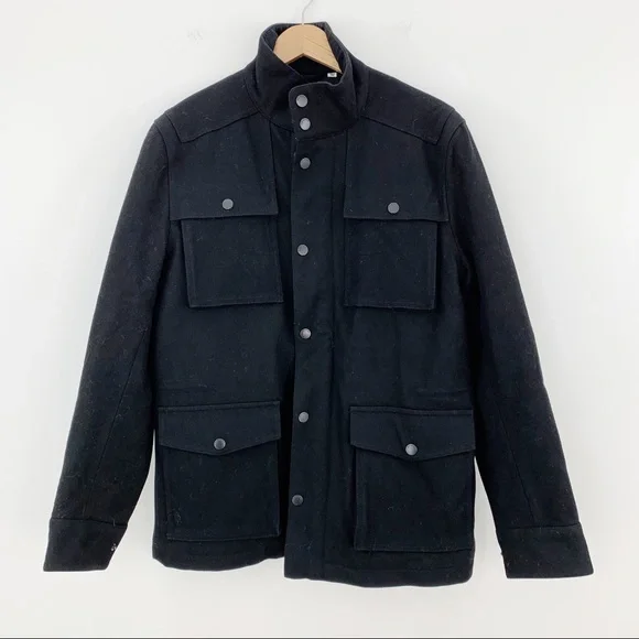 Ben Sherman Jackets Coats Ben Sherman Black Wool Long Sleeve